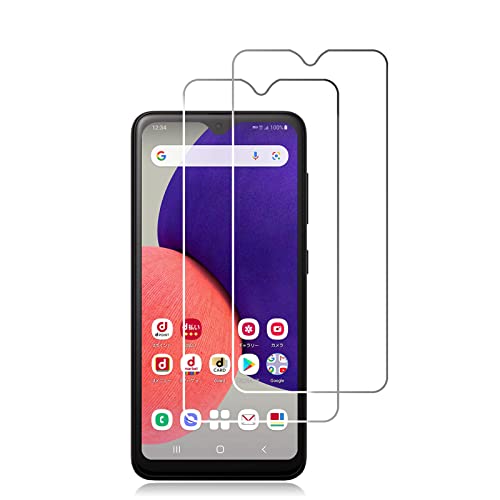 Galaxy A22 5G SC-56B ガラスフィルム フィルム 液晶保護フィルム 強化保護ガラス 硬度9H 衝撃吸収 透過率高 指紋防止 自動吸着 防塵 [2枚セット] 送料無料