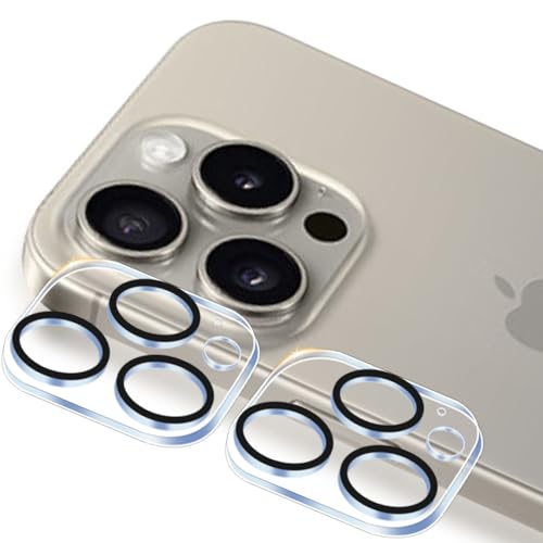 iPhone15 pro / iPhone15 pro max カメラフィルム ガラスフイルム 強化ガラス 保護フィルム 撥油性 超耐久 高光沢 超薄型 液晶 黒縁 防塵 防滴 薄型 硬度9H 防指紋 衝撃吸収 高透過率 貼り付け簡単 気泡なし 極薄 [2枚セット] 送料無料
