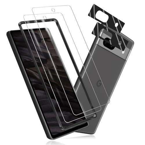 Google Pixel 8A ガラスフィルム 2枚 + Pixel 8A カメラフィルム 2枚 強化ガラス 液晶保護フィルム (1Xガイド枠付き) A フィルム 厚さ0.33mm 硬度9H 気泡ゼロ ガラス飛散防止 指紋防止高精細 表裏面保護 透明フィルム 指紋認証 送料無料