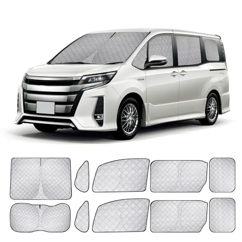 ヴォクシー ノア 80系 サンシェード 車用 断熱 遮光シェード 全窓目隠し 車窓日よけ 車中泊グッズ アウトドア VOXY NOAH 80系 日除け 防災 取付簡単 収納袋付き 社外品 代替品