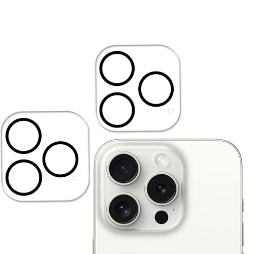 iPhone 15 Pro/iPhone 15 Pro Max カメラフィルム 全面保護[2枚セット] 強化ガラス アイフォン15プロ / 15プロマックス カメラフィルム レンズ カバー 保護フィルム 送料無料