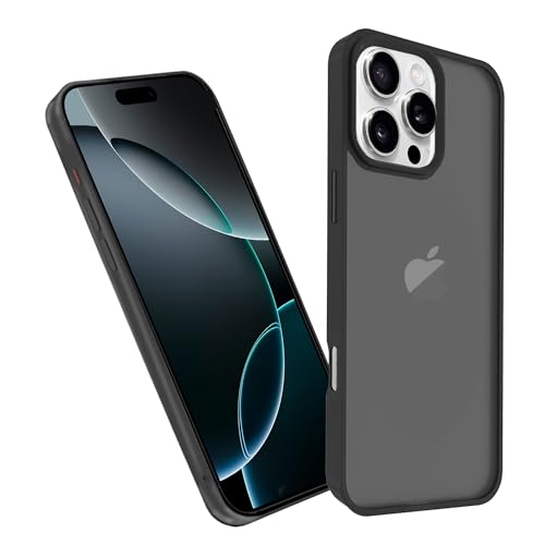 iPhone16 Pro ケース スマホケース 野外 アウトドア 落下 傷 防止 キャンプ 肌触りも良い 半透明 耐衝撃 超軽薄 指紋防止 黄変防止 アイフォン16 Pro 保護 カバー (ブラック) 送料無料