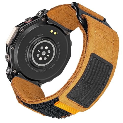 時計バンド Huami Amazfit T-Rex 3 対応 ミリタリー ソフト スエード スマートウォッチバンド 送料無料