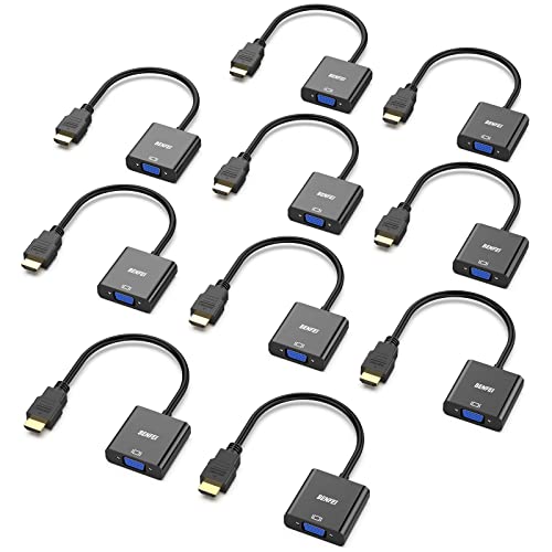 HDMI VGA 取り替えっこアダプター 1080 p盛りだくさん固定ディスク HDMI to VGAアダプター 電子計算機 事務机いの一番 万覚え帳マイコン パソコン 管する 映写機 高品位テレビ Chromebook Raspberry Pi Rokuなどに 牡から刃針 逆道のりに非相応う 黒いこと 10個仕掛ける