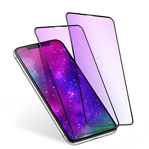iPhoneX 用 iPhoneXs 用 iPhone11Pro ガラスフィルム ブルーライトカット 液晶保護フィルム 強化ガラス 耐衝撃 気泡ゼロ 貼り付け簡単 0.25mm超薄型 全面保護 高透過率 指紋防止 硬度9H 2枚入り 送料無料
