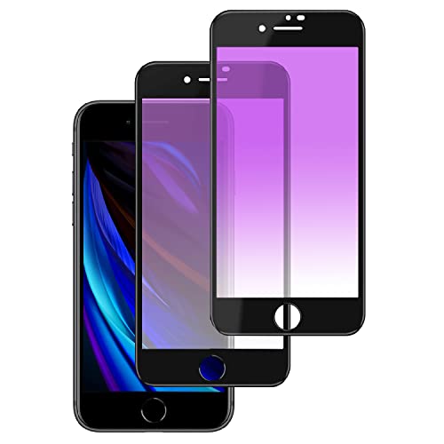 iPhone SE2 iPhone SE3 ガラスフィルム ブルーライトカット iphoneSE 第2世代 第3世代 液晶保護 フィルム 強化ガラス 指紋防止 気泡ゼロ 干渉しない 貼り付け簡単 2枚セット 送料無料
