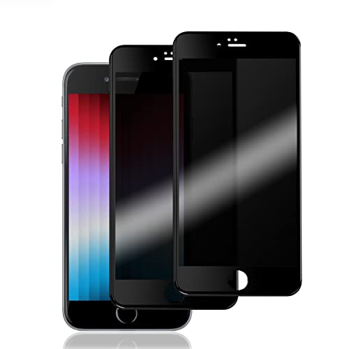 iPhoneSE2 iPhoneSE3 ガラスフィルム 覗き見防止 iphoneSE 第2世代 第3世代 液晶保護 フィルム のぞき見防止 強化ガラス のぞき見 指紋防止 気泡ゼロ 干渉しない 貼り付け簡単 2枚セット 送料無料
