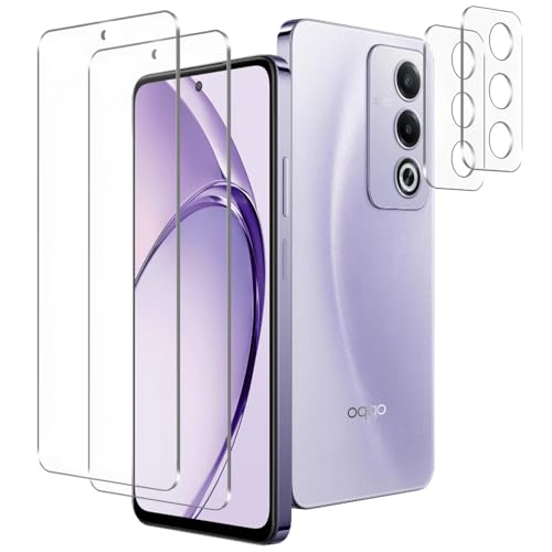 OPPO A3 5G ガラスフィルム + OPPO A3 5G カメラフィルム OPPO A3 5G フィルム 指紋認証 硬度9H 耐衝撃 スクラッチ防止 自動吸着 露出オーバー防止 気泡ゼロ 指紋防止 OPPO A3 Pro 5G 保護フィルム「2+2枚入」 送料無料