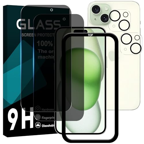 iPhone 15 Plus ガラスフィルム 覗き見防止 iPhone15 plus フィルム のぞき見防止 (2枚) + レンズ保護フィルム (2枚) 液晶 保護フィルム プライバシーフィルム 飛散防止 気泡ゼロ 高感度 指紋防止 送料無料 103,045円