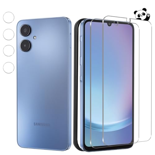 Galaxy A25 保護フィルム 2枚+ Samsung Galaxy A25 カメラ保護 2枚+ガイド枠付き 表面硬度9H ギャラクシーA25 フィルム ワンタッチ貼付け 気泡ゼロ 衝撃 galaxy A25 ガラスフィルム 超クリアな画質 高光沢 自動吸着 耐油性 送料無料