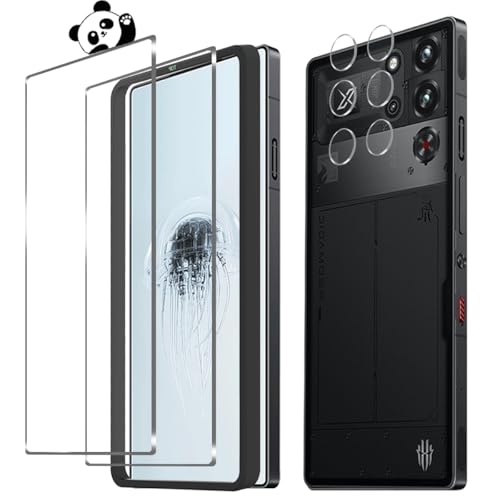 RedMagic 10 Pro 保護フィルム 2枚+ カメラ保護 2枚+ガイド枠付き 表面硬度9H RedMagic 10 Pro / 10 Pro+ フィルム ワンタッチ貼付け 気泡ゼロ 衝撃 redmagic 10 Pro plus ガラスフィルム 超クリアな画質 高光沢 自動吸着 耐油性 送料無料