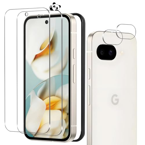 Google Pixel 9A 保護フィルム 2枚+ カメラ保護 2枚+ガイド枠付き 表面硬度9H グーグルピクセル9A フィルム ワンタッチ貼付け 気泡ゼロ 衝撃 Google Pixel 9A用の ガラスフィルム 超クリアな画質 高光沢 自動吸着 耐油性 送料無料