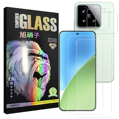 Xiaomi 15 ガラスフィルム 指紋認証対応 xiaomi 15 フィルム [2枚] + レンズフィルム [2枚] シャオミ15 液晶 / レンズ 保護 強化ガラス 耐衝撃 飛散防止 超薄 気泡ゼロ 高感度 指紋防止 送料無料