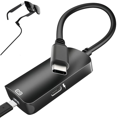 USB C to XREAL One 充電 プレイ アダプター XREAL Air 2 Pro / AR / XRグラス 使いながらデバイスの充電 オーディオ ビデオ 同期 / Steam Deck S-witch ROG Ally iPhone 16 15Android 携帯など 急速充電 サポート 送料無料