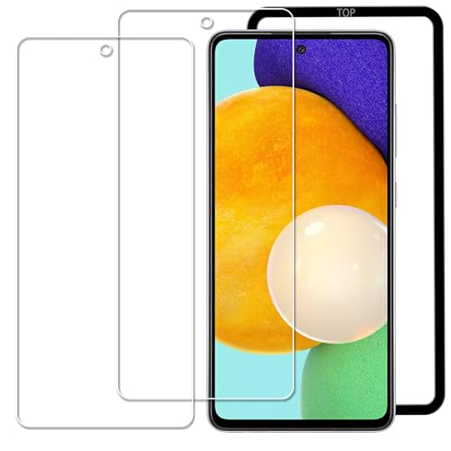 Galaxy A52 5G SC-53B ガラスフィルム 強化ガラス 硬度9H 液晶 保護 フィルム [ (2枚) +ガイド枠付き] 送料無料