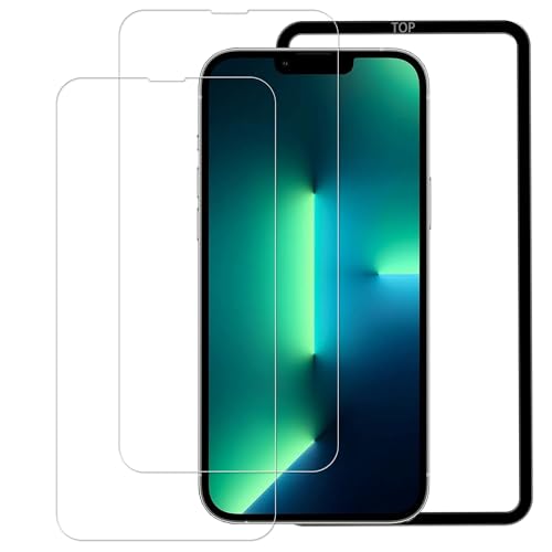iPhone13 Pro Max フィルム ガラスフィルム ガイド枠 強化ガラス 指紋防止 液晶 保護 フィルム [ (2枚) ガラスフィルム +ガイド枠付き] 送料無料