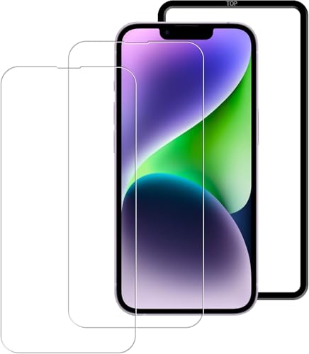 iPhone16e ガラスフィルム 保護フィルム ガイド枠付き iPhone16e/14/13/13pro 用 ガラスフィルム 強化ガラス 指紋防止 液晶 保護 フィルム (2枚) 送料無料