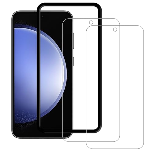 Galaxy S23 FE フィルム ガラスフィルム 強化ガラス 指紋防止 液晶 保護 ギャラクシーs23 FE フィルム [ (2枚) ガラスフィルム +ガイド枠付き] 送料無料