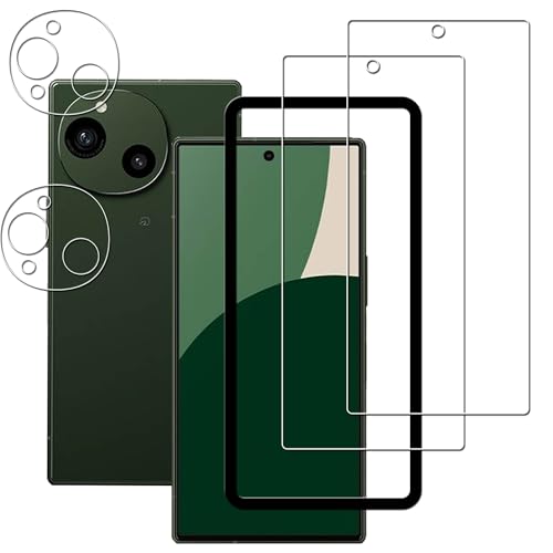 Aquos R10 ガラスフィルム カメラフィルム 強化ガラス 硬度9H 液晶 保護 フィルム レンズカバー [ (2枚) ＋ (2枚) +ガイド枠付き] 送料無料