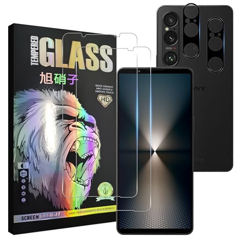 送料無料 Xperia 1 VI SO-51E フィルム ガラスフイルム 2枚 + レンズフィルム 2枚 液晶保護フィルム 強化ガラス さらさら 液晶 ガラス レンズ保護フィルム 硬度9H 耐衝撃 飛散防止 超薄 厚さ0.26mm 気泡ゼロ 高感度 撥油性 指紋防止 超耐久