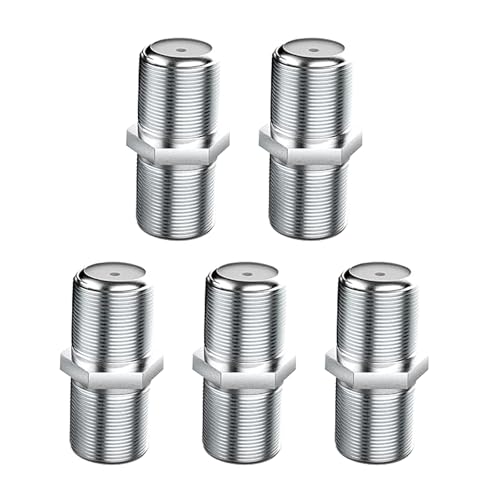 アンテナケーブル 延長コネクタ5個入り 中継アダプタ メス/メス ネジ式F型コネクタ用 (5個) 送料無料