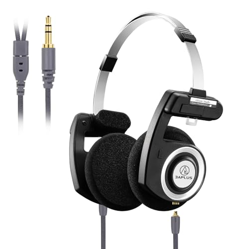 有線ヘッドホン 開放式 オーバーヘッドヘッドホン mmcx イヤホン 着脱式ケーブル マイクなし 折りたたみ式 極軽量 持ち運び便利 ケーブル1.25m 黒武士 mmcx