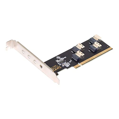 Four 4X スリムライン SFF-8654 X4 NVME to PCI-Express X16 3.0 4.0 RAID カード VROC Raid0 ハイパーアダプター 送料無料
