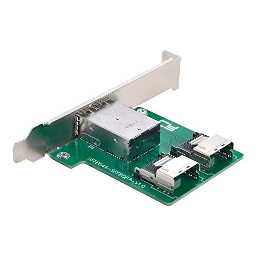 Mini SAS 固定ディスク SFF-8644 - 内蔵ミニSAS SFF-8087 PCBA刃針アダプタ デュアル界面 ロープロファイルブラケット付き添い人