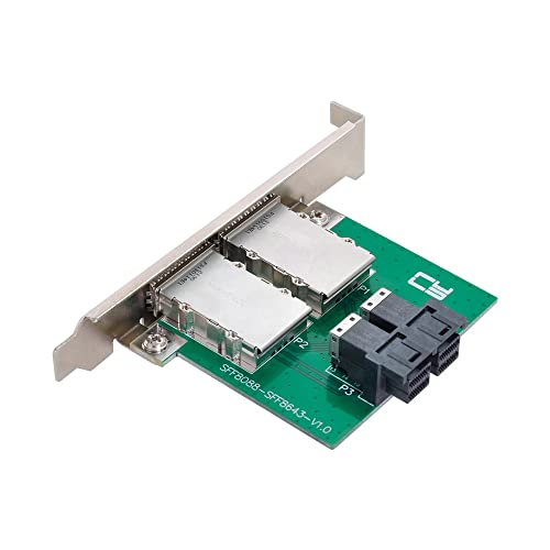 Mini SAS SFF-8088 - 内部的SAS 固定ディスク SFF-8643 PCBA 刃針アダプタ デュアル界面 ロープロファイルブラケット付き添い人