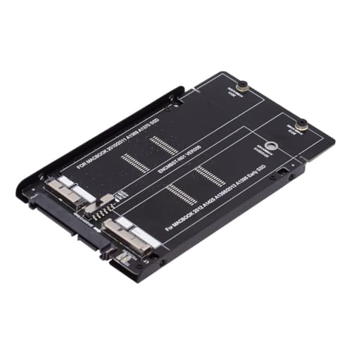 12+6ピン 17+7ピン MAC SSD - 2.5インチ SATA 2 in 1コンボケースエンクロージャアダプター 2010 2011 2012 Mac Air Pro Retina SSD用 送料無料