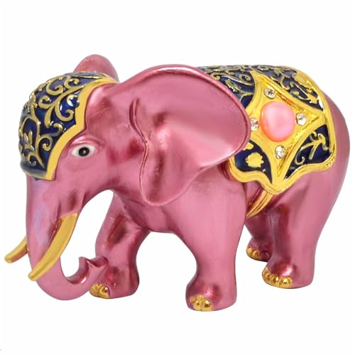 風水グッズ 置物 象 ゾウ 玄関 装飾小物 可愛い 金運 インテリア 縁起物 プレゼント 合金 9 5.5 5.7cm レッド