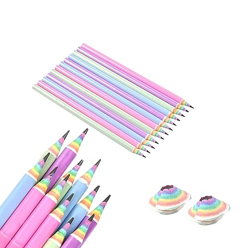 鉛筆 2B えんぴつ 小学生 虹鉛筆 セット かわいい 試験用 ペンシル デッサン鉛筆 文房具用品に 準備 入学祝いにも 描画 議事録 学生試験 賞品 小学生のための鉛筆 12本 1ダース 送料無料