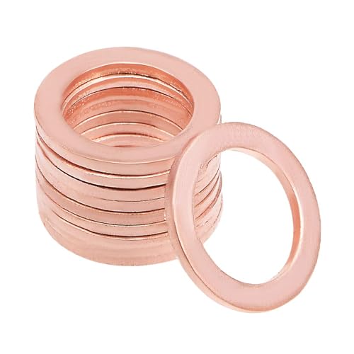 オイルドレンプラグガスケット コンプレッションワッシャー シーリングリング オイル交換用 外径20mm 内径14mm厚さ1.5mm (銅 M14) 送料無料