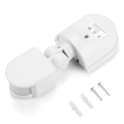 AC 110～240V 赤外線センサースイッチ 人感センサースイッチ 調節可能 LEDライト コンパクト蛍光灯 白熱電球などに制御 セキュリティ 自動的 探知器 壁スイッチLED 防水仕様(白い)