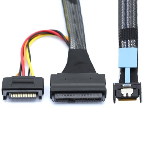 ケーブル MCIO 4x ミニ クール エッジ IO から U.2 SFF-8639 NVME PCIe PCI-Express コード メインボード SSD 用 送料無料|LAVETT