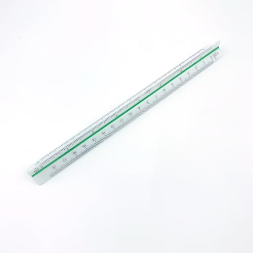 三角定規 三角スケール 小規模 定規 15cm 高精度 製図用品 縮尺定規 1本 プラスチック製 目盛：1 /20 1 /25 1 /50 1 /75 1 /100 1 /125の6目盛 特殊縮尺目盛 耐久性 建築士用 工業用スケール (三角スケール 15CM 小さい割合です) 送料無料