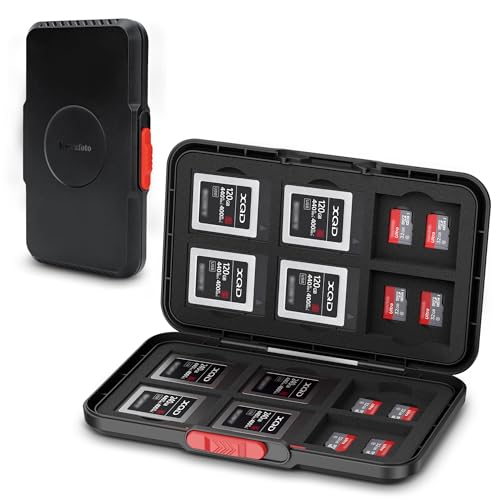 メモリーカードケース 12枚 スライドオープン式 36スロット XQD /CFexpress Type B カード+ 24枚 MicroSD TF MSD カード 収納ケース 耐水 防塵 Nikon Z9 Z8 Z6III Z7II Z6II などに適用 送料無料