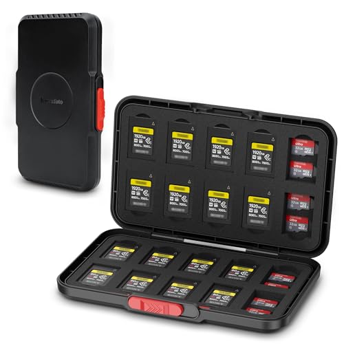 メモリーカードケース スライドオープン式 60 スロット メモリーカードホルダー 20枚 CFexpress Type A + 40枚 MicroSD TF MSD カード 収納ケース 耐衝撃 防塵 防滴 Sony A1 A7R5 A7M4 A7S3 A9III FX3 など用 送料無料
