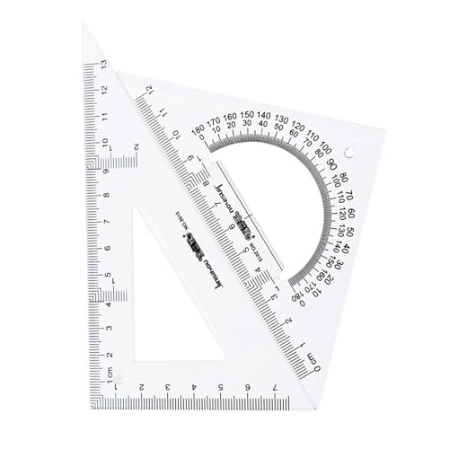 三角定規 三角定規 製図用 文房具 事務用 受験用 定規セット 幾何学 作図ツール (透明 15CM) 送料無料