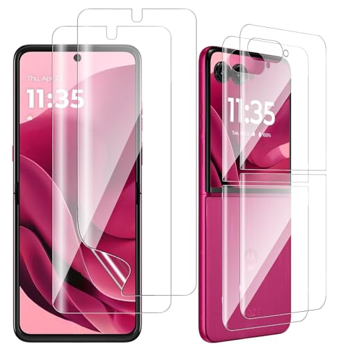 Motorola Razr 60 Ultra フィルム (2枚) + 背面フィルム 2枚 非ガラス TPU素材 3D設計 反射防止 浮き防止 指紋防止 指紋認証対応 キズ修復 保護 送料無料