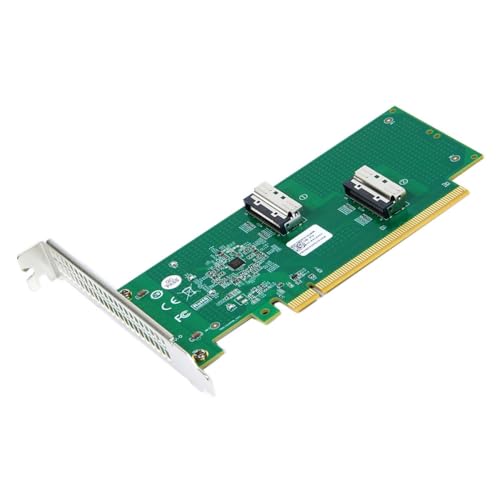 PCIE5.0 PCI-Express 16x からデュアル MCIO 8i Mini Cool Edge IO SFF-TA-1016 VROC アダプター (マザーボード SSD グラフィックカード用)
