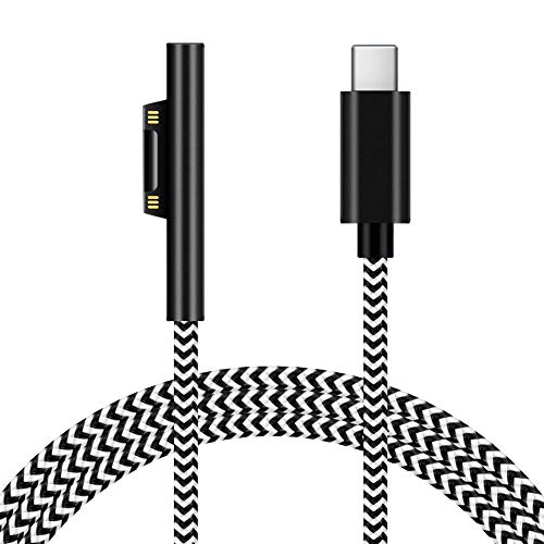 USB C PD 急速充電ケーブル 1.8m シマウマ ナイロン 15V / 3A 45W PD Type C 充電器必要 マイクロソフト Surface Pro 7 / 6 / 5 / 4 / 3 / X Surface Go3 / 2 / 1 Surface Laptop 4 / 3 / 2 / 1 Book タブレット対応 送料無料