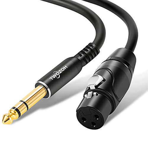 XLR メス 6.35mm (1 / 4インチ) オス TRSケーブル 4分の1インチジャック TRSバランスとXLR マイクケーブル 20M (Profesional / Hifi)