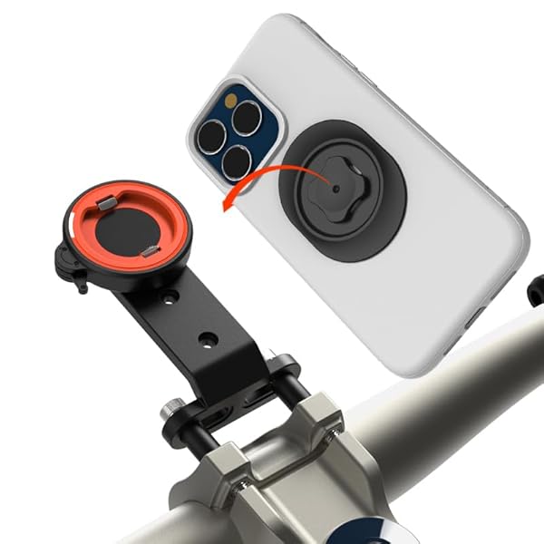 自転車 スマホ ホルダー 脱着簡単 ロードバイク スマホホルダー MTB バンドルステム スマホマウント 自転車 携帯ホルダー 片手操作 クロスバイクやマウンテンバイク用 4.7－7.3インチ のスマートフォンとiPhone 対応