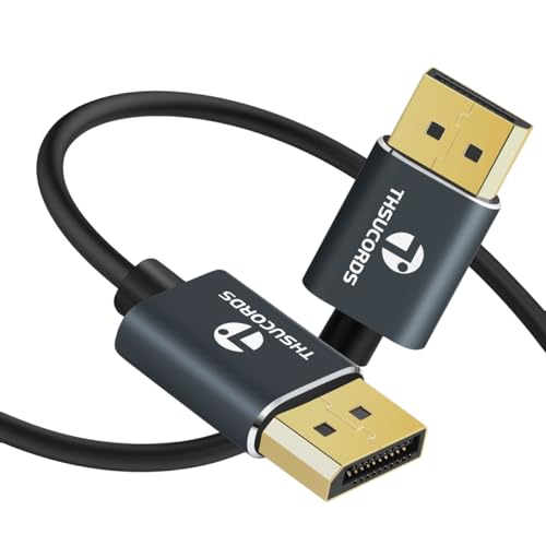 ディスプレイポートケーブル 0.5M フレキシブル 薄型8K 4K ウルトラスリム DisplayPort 1.4 コード 8K 60Hz対応 4K 120Hz 32.4Gbps ゲーミングノートパソコン テレビ PC コンピューターモニター対応 送料無料