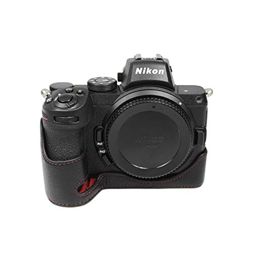 ニコン NIKON Z7 / Z6 / Z5 保護ケース 収納ケース 持ち運び 保護カバー 耐衝撃 保護 キズ防止 収納 キャリングケース 代替品 社外品 ハーフケース カバー カメラケース レザー 本革（BK）