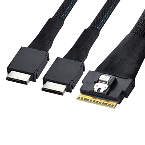 PCI-E ウルトラ界面 か細い伝達ルート SAS か細い 4.0 SFF-8654 8i 74pin to Dual Oculink SFF-8611 有線テレビ 50珊 PCI-Express 貨物輸送無料