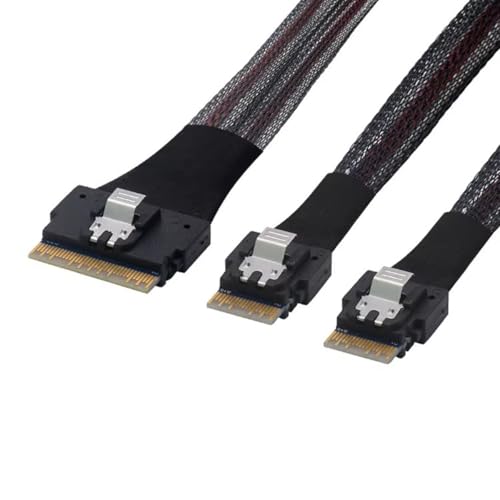 PCI-E ウルトラポート スリムライン SAS スリム 4.0 SFF-8654 8i 74ピン デュアル SFF-8654 4i 38ピン ケーブル 40cm PCI-Express 送料無料