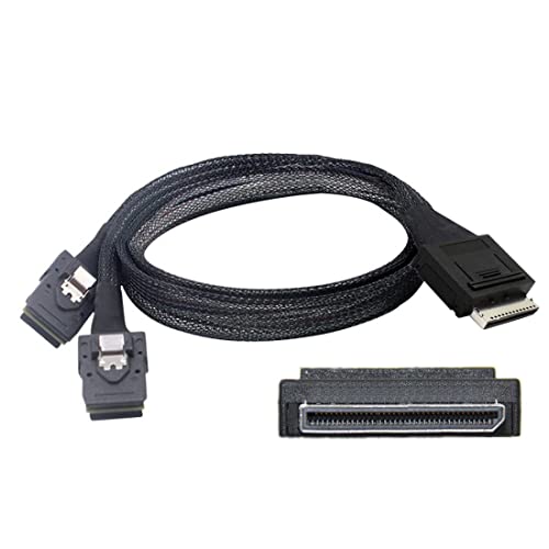 OCuLink PCIe PCI-Express SFF-8611 8X 8 レーン デュアル SFF-8087 4X SSD データアクティブケーブル 50cm