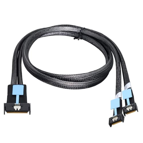 PCI-E 5.0 MCIO STR PCI-E Mini Cool Edge IO 8i 74ピン オス デュアル MCIO 38ピン オス 高速エクステンダー データケーブル 50cm